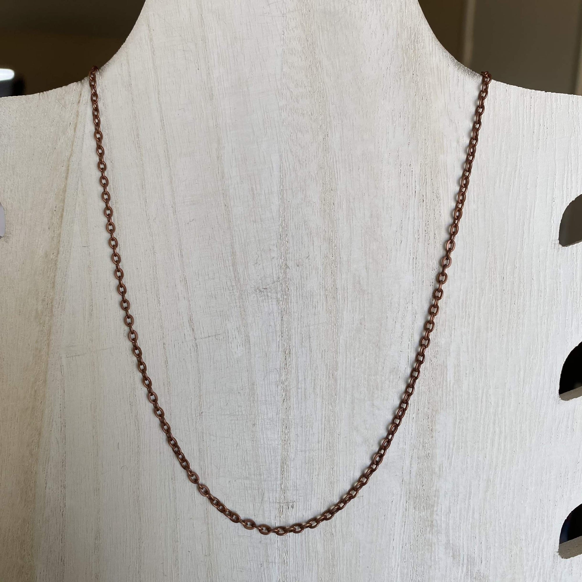 Red Copper Necklace Chain - 24in